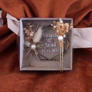 Custom Wedding Gift Magnet, Engagement Party Favors, Personalized Plexiglass Magnet