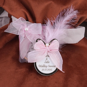 Personalized Engagement Favor, Wedding Gift Magnet, Custom Plexiglass Keepsake