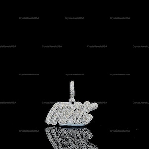 Personalize sua letra da sorte, pingente de hip hop com letra personalizada, pingente de número de hip hop masculino, pingente de moissanita, joias de hip hop Ice Out
