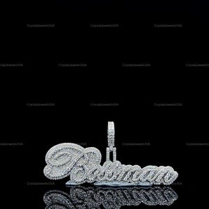 Pingente de Hip Hop com Letra Personalizada, Personalize Sua Letra da Sorte, Pingente de Número de Hip Hop Masculino, Pingente de Moissanite, Joias de Hip Hop Ice Out