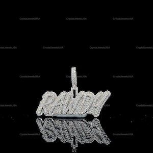 Pingente de Hip Hop com Número Personalizado, Personalize Sua Letra da Sorte, Pingente de Número de Hip Hop Masculino, Pingente de Moissanite, Joias de Hip Hop Ice Out