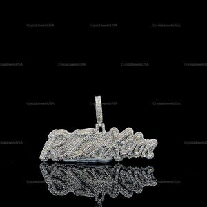 Pingente de Hip Hop com Letra Personalizada, Personalize Sua Letra da Sorte, Pingente de Número de Hip Hop Masculino, Pingente de Moissanite, Joias de Hip Hop Ice Out