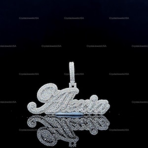 Pingente de Hip Hop com Letra Personalizada, Personalize Sua Letra da Sorte, Pingente de Nome de Hip Hop Masculino, Pingente de Moissanite, Joias de Hip Hop Ice Out