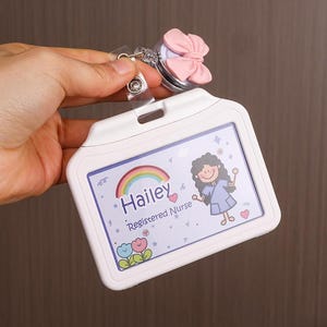 Horizontal Badge Buddy - Cute Badge Back - Personalized Name Tag - Healthcare Accessories - Teacher Accessories