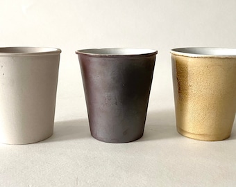 Handmade/Molded of Medium size Disposable Paper Cups Porcelain Vase/Sculpture Decor Pen Holder Desk Office