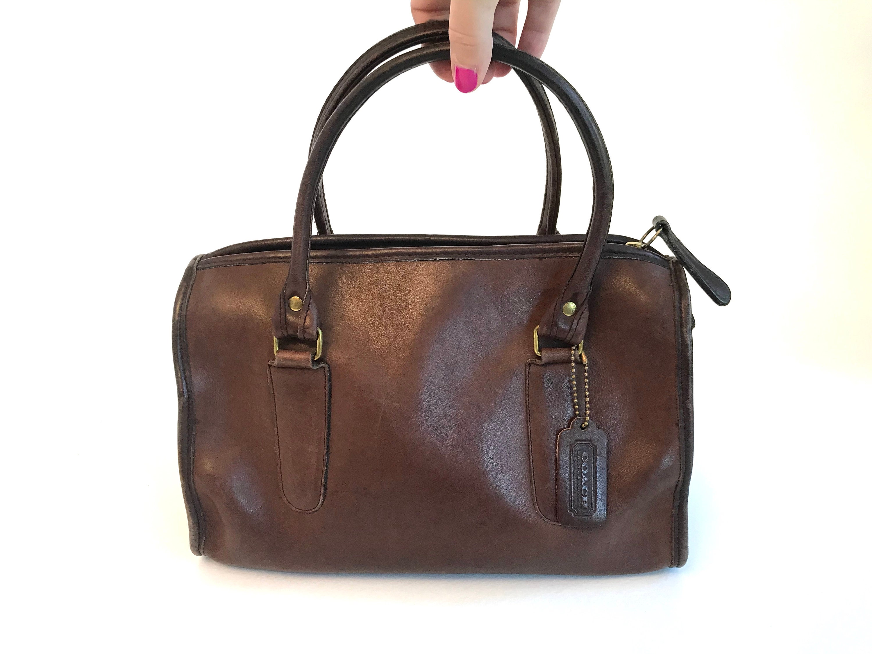 Vintage 60s/70s Coach Originals Brown Madison Satchel Dr Speedy Bag NYC Bonnie Cashin