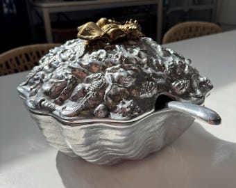 Mid Century Modern Arthur Court Designs Aluminum Pewter Silver