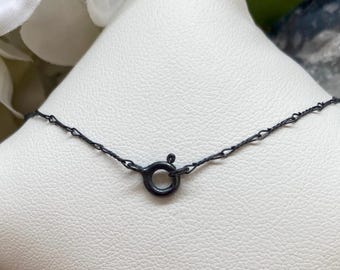 Oxidierte 925 Sterling Silber fertig Einzigartige Halskette Kette-Fancy Twisted Gliederkette-16 "bis 36", Bereit, Kettenhalskette zu tragen