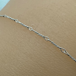 Sterling Silver Bulk Chain by the foot,Jewelry Making Fancy Twisted Chains,Wholesale Unfinished Bulk Chains for Necklace,Bracelet Sku:101007