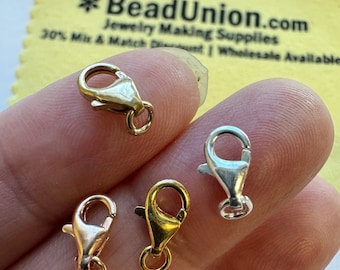 14K Gold Filled or Sterling Silver Lobster Clasps forJewelry Making,Wholesale Jewelry Making Findings Clasp for Necklace,Bracelet-SKU:202001