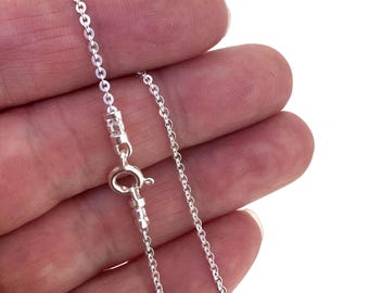 Sterling Silver Chain - Solid Flat Cable Chain - Finished, Ready to Wear - 26 inches (1 pc) - Long Chain Necklace - SKU: 601029-26