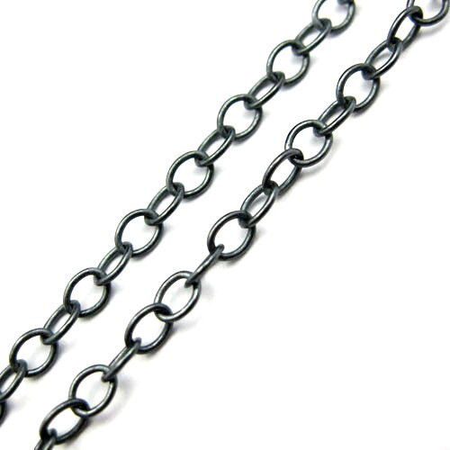 Wholesale Sterling Silver Chain, Bulk Unfinished, 4 X 3mm Strong Oval Cable  Chain permanent Jewelry Chain Sku: 101014 