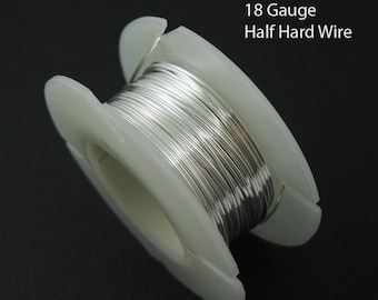 18 Gauge Half Hard Sterling Silver Wire for Jewelry Making