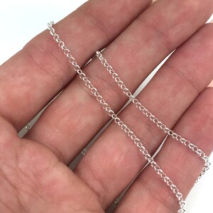 Sterling Silver Chain 2mm Rolo Chain, Sterling Silver Bulk Chains, Wholesale, Jewelry Making, Permanent Jewelry Chain-3 feet-Sku: 101005 image 5