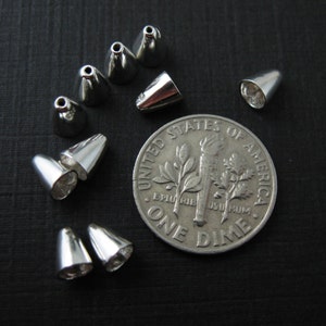 Silver Bead Caps- Sterling Silver Cone Hat Bead Cap -  Wholesale Silver Findings- Sku: 210013