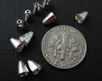 Silver Bead Caps- Sterling Silver Cone Hat Bead Cap -  Wholesale Silver Findings- Sku: 210013