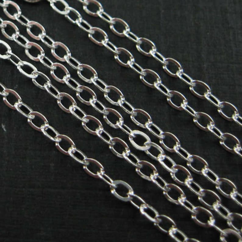 Sterling Silver Bulk Chain Unfinished Chains2.5x1.8mm Light Etsy