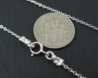 Sterling Silver Chain - Solid Flat Cable Chain - Finished, Ready to Wear - 20 inches (1 pc) - SKU: 601029-20