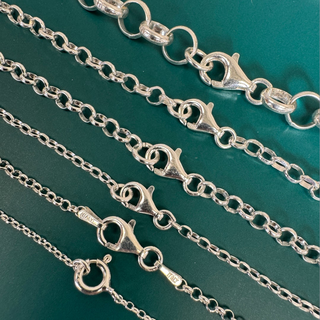Sterling Silver Rolo Chain Necklace,16