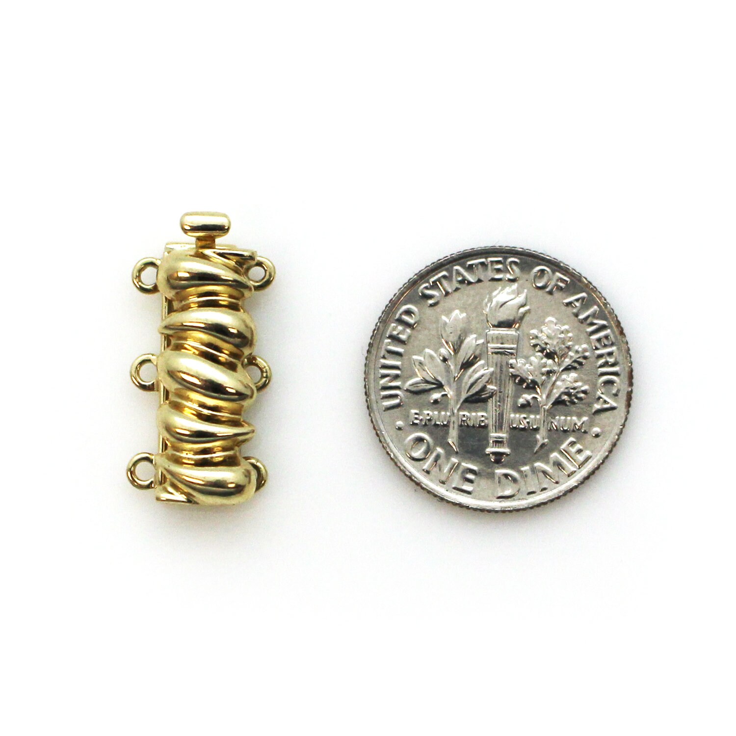 Solid Gold Clasp 14K Yellow Gold Fancy Rectangular Sliding Etsy