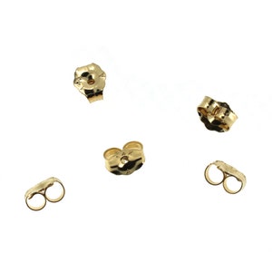 14K Yellow Gold Butterfly Earring Post Backs Earnuts, Solid Gold Butterfly Post Backs, Yellow Gold Earnuts (1 pair) SKU: 203075-Y