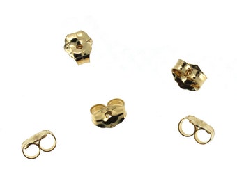 14K Yellow Gold Butterfly Earring Post Backs Earnuts, Solid Gold Butterfly Post Backs, Yellow Gold Earnuts (1 paire) SKU: 203075-Y