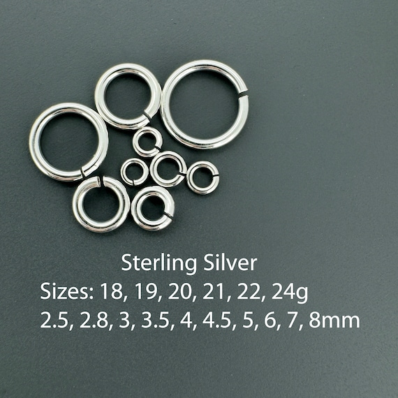 Sterling Silver Permanent Jewelry Jump Rings-925 Sterling Silver Open Jump Rings-Jewelry Making Supplies-Wholesale Findings-Bulk Jump Rings