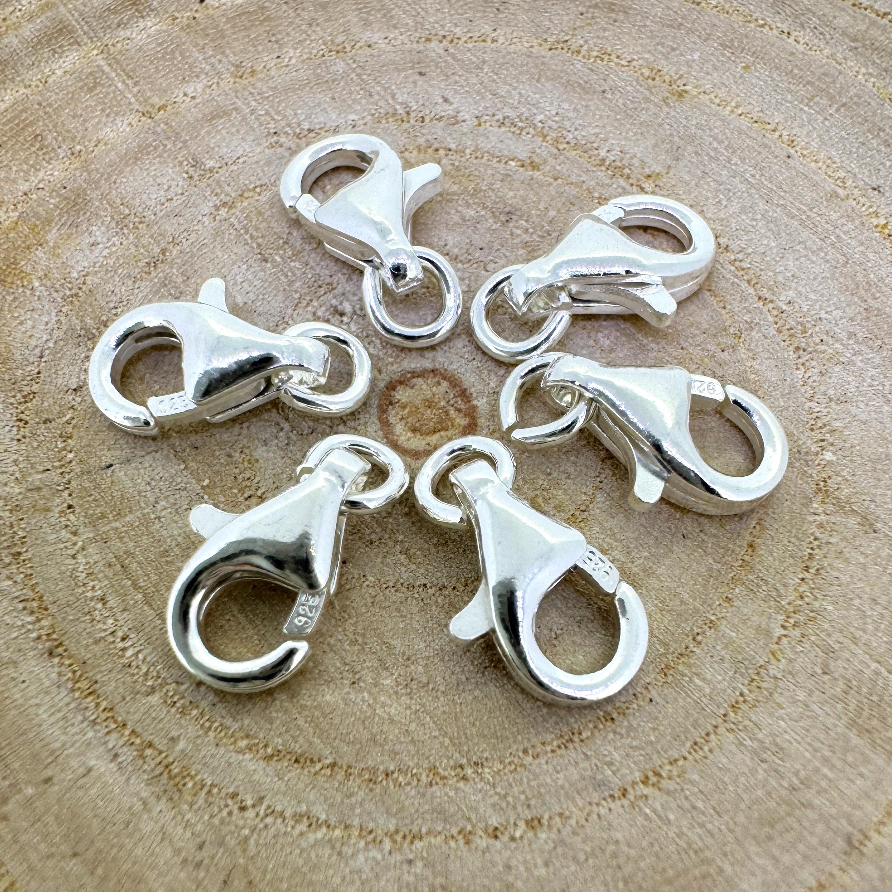 Sterling Silver Clasps - Silver Lobster Clasp With Jump Rings