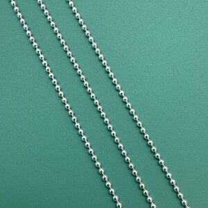 Sterling Silver Ball Chain, 1.2mm beaded chain, Wholesale Bulk Chain By the Foot, Jewelry Making Chains, Wholesale Jewelry Supply-SKU:101050