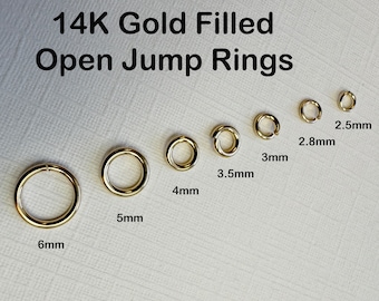 14K Gold Filled Jump Rings for Permanent Jewelry-Open Jump Rings For Jewelry Making,20gauge,22gauge and 24 gauge-Wholesale Supplies