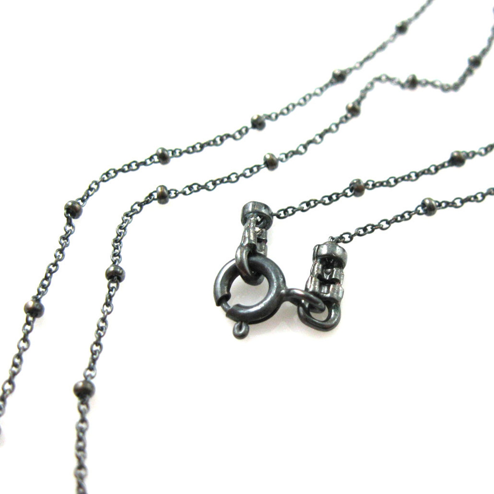 Oxidized Sterling Silver Ball Chain Bulk Unfinished 1.6mm Etsy