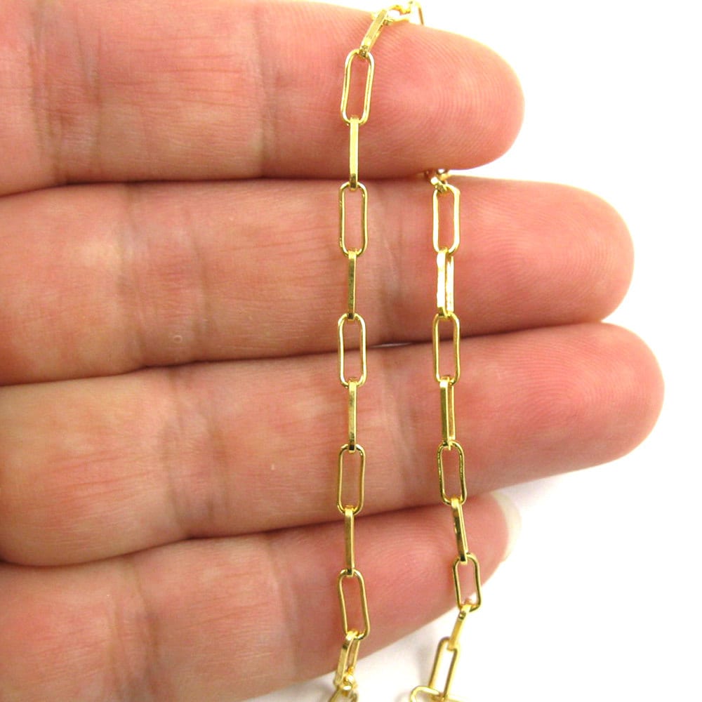 Nura Link Necklace Adjustable 41-46 cm/16-18' in 18ct Gold Vermeil on  Sterling Silver