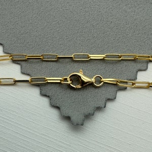 Gold plated Sterling Silver Necklace Chain, Silver Long Box Chain Necklace, Anklet Chain, Bracelet Chain -6.5mm-7-36 Inches - Sku: 601002-VM