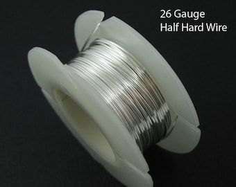 Sterling Silver Wire. 26 Ga Half Hard Wire, 0.4mm Wire, Sterling Silver Jewelry Making Wire- Wholesale Bulk Silver Wire - Sku: 207002