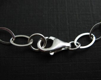 thick flat & oval chain bracelet 約23cm thick flat & oval chain bracelet 約23cm