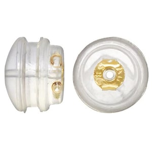 14K Yellow Gold Butterfly Earring Post Backs in Silicone,Solid Gold Earnuts,Silicone Earring Backs for Pearl Studs(1 pair)SKU:203082-Y