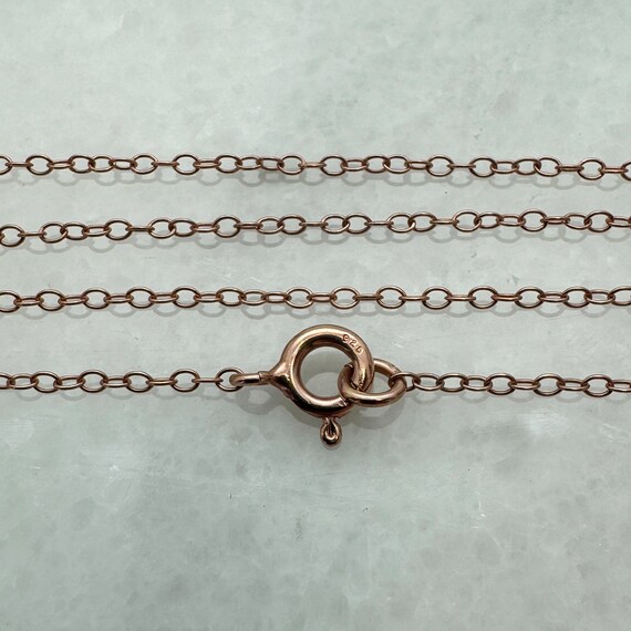 Rose Gold-plated Sterling Silver Cable Chain Necklace Rose Gold-plated Sterling Silver Cable Chain Necklace