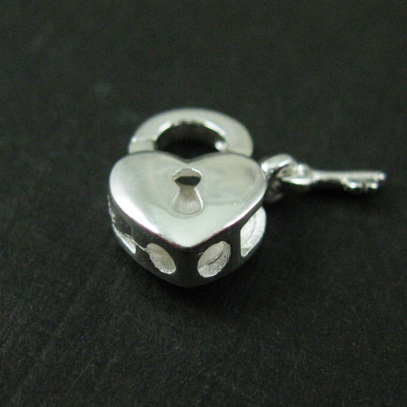 Sterling Silver Clasp Fancy Clasp Heart With Lock and Key Etsy