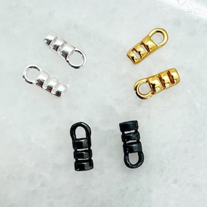 Fancy Crimped Tube Ends-Bulk Jewelry Supply-Tube Ends-Wholesale Findings-Jewelry Making-Sterling Silver, Gold Over Silver Or Oxidized Silver