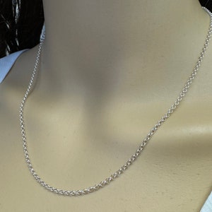 Sterling Silver Chain 2mm Rolo Chain, Sterling Silver Bulk Chains, Wholesale, Jewelry Making, Permanent Jewelry Chain-3 feet-Sku: 101005 image 2