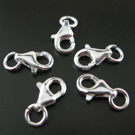 Sterling Silver Clasps - Silver Lobster Clasp With Jump Rings