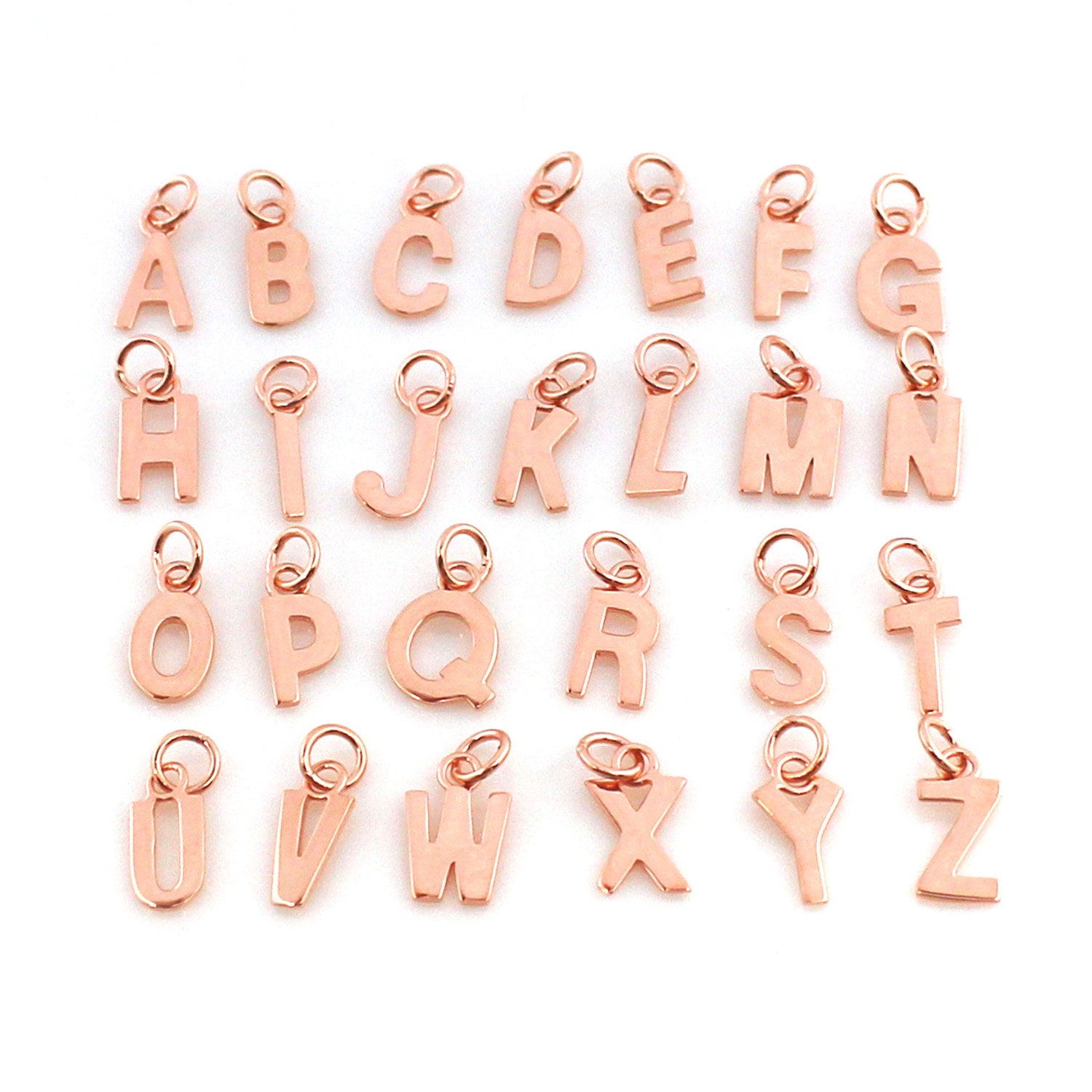 Double Sided Gold Enamel Letter Charms - 1pc, Assorted Colors, Letter Charms Near Me, Letter Charms for Necklaces, Letter Charms Wholesale