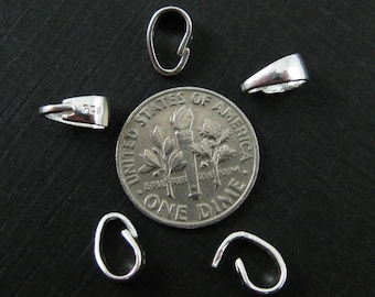 925 Sterling Silver Bail-Simple Classic Open Bail Connector-8.5mm-Jewelry Making-Wholesale Findings-Classic Jewelry Bails-Quantity Discount