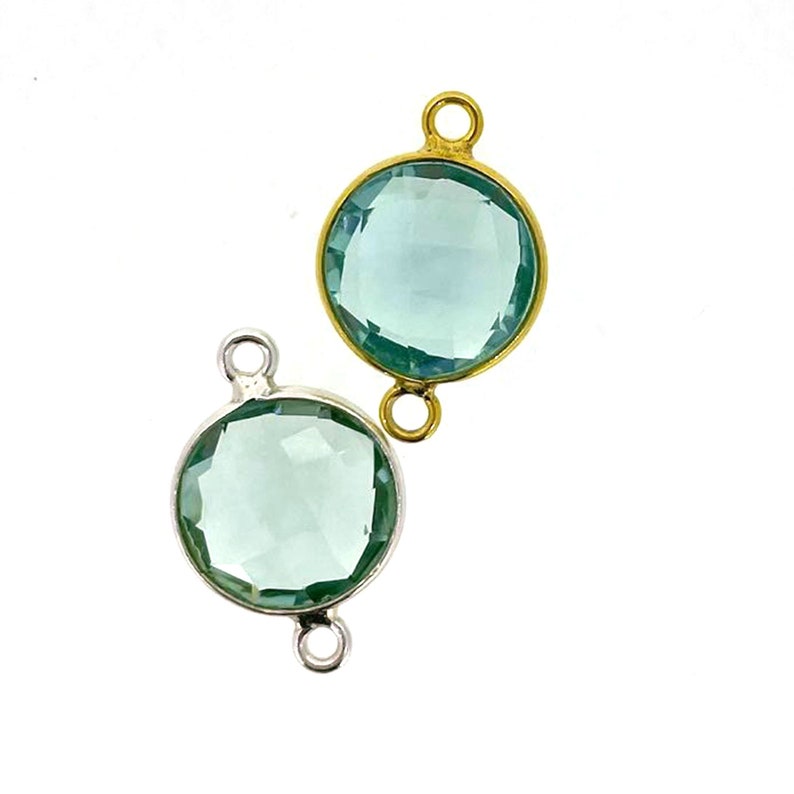 March Birthstone- Aqua Charms and Connectors-jewelry Making Charm ...
