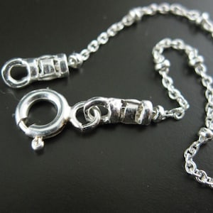Sterling Silver Chain Necklace - Ball Chain, Beaded Chain - Silver Satellite Necklace Chain - 18 inches - SKU: 601006-18