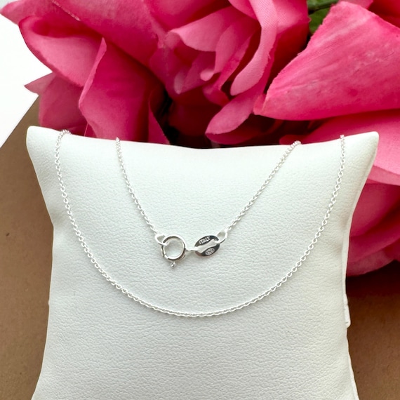 925 Sterling Silver Finished Chain-Tiny Plain Cable Chain-Fine Silver Necklace Chain-Cable Chain Necklace-Delicate Silver Chain-16-36 inches