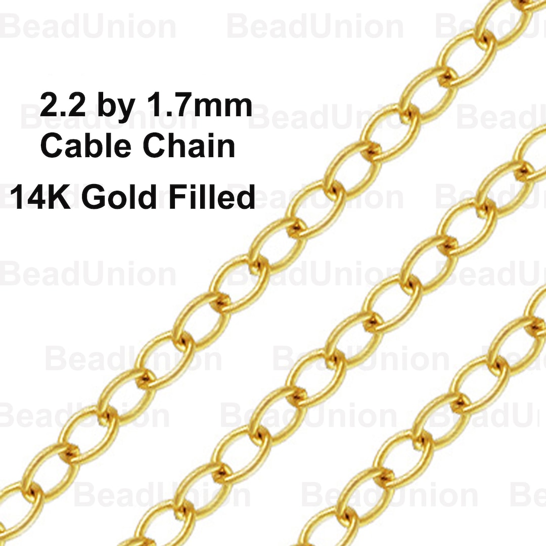 1/20 14K Gold Filled Chains by the Footunfinished Bulk 2mm Etsy