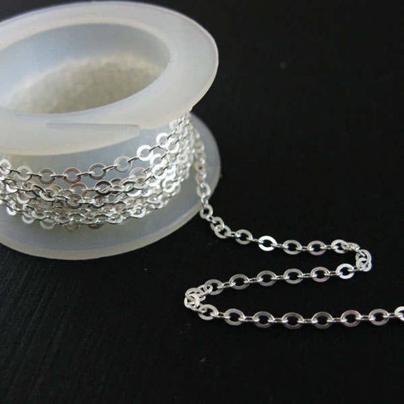 Sterling Silver Bulk Chain Unfinished Chains 2.3mm Strong Etsy