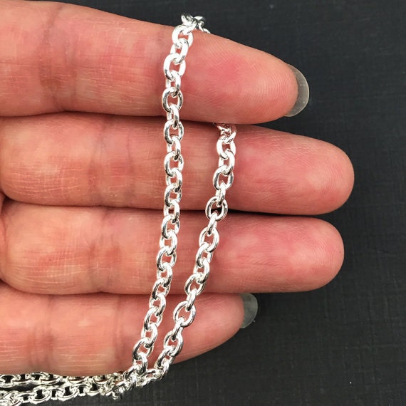 Wholesale Sterling Silver Chain Bulk Unfinished 4 x 5mm Etsy