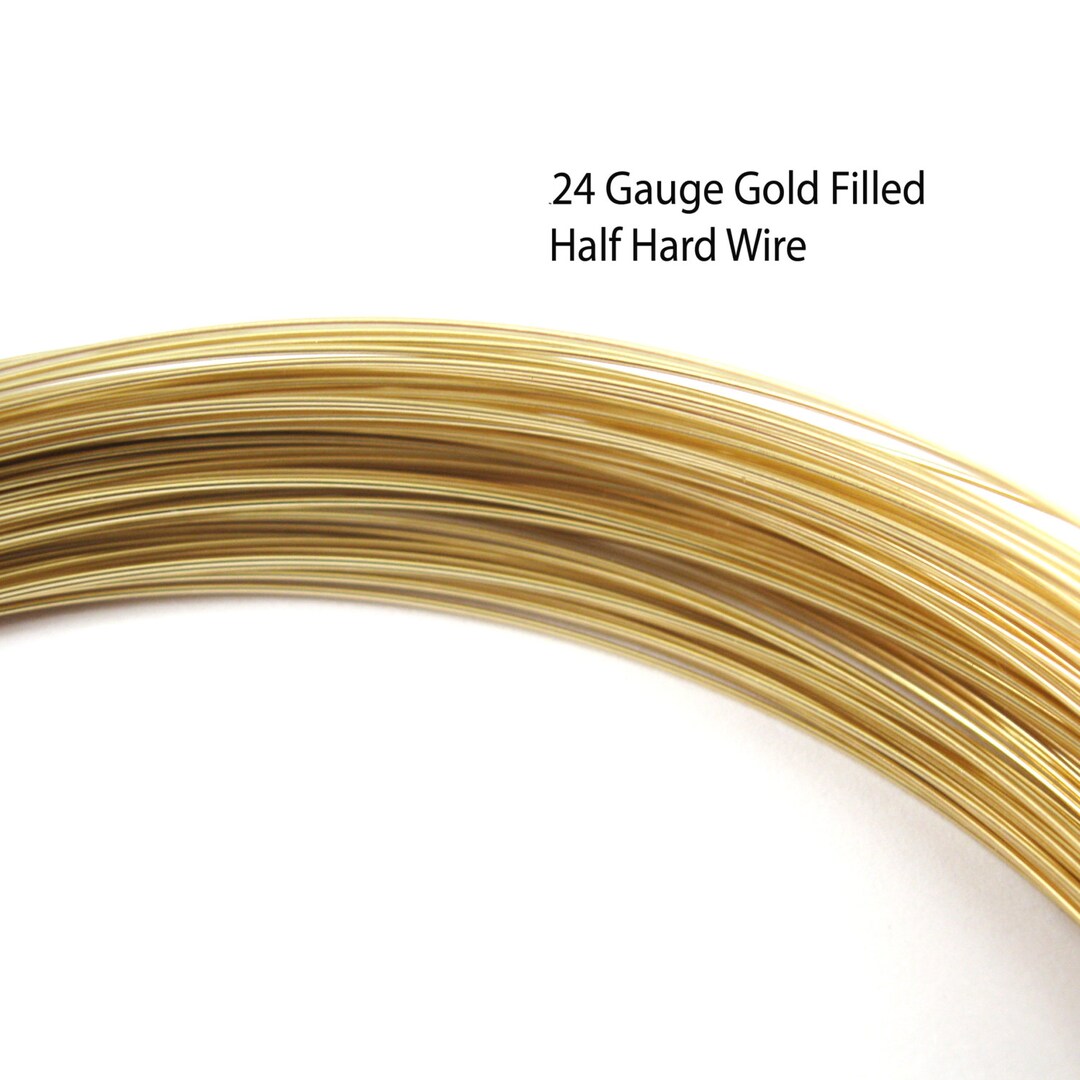 Gold Filled Wire. 24 Ga Half Hard Wire, 0.5mm Wire, Gold Filled Jewelry
